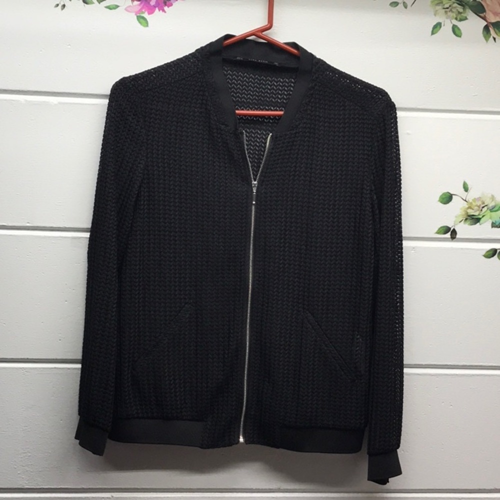 Black Textured Women's Jacket
